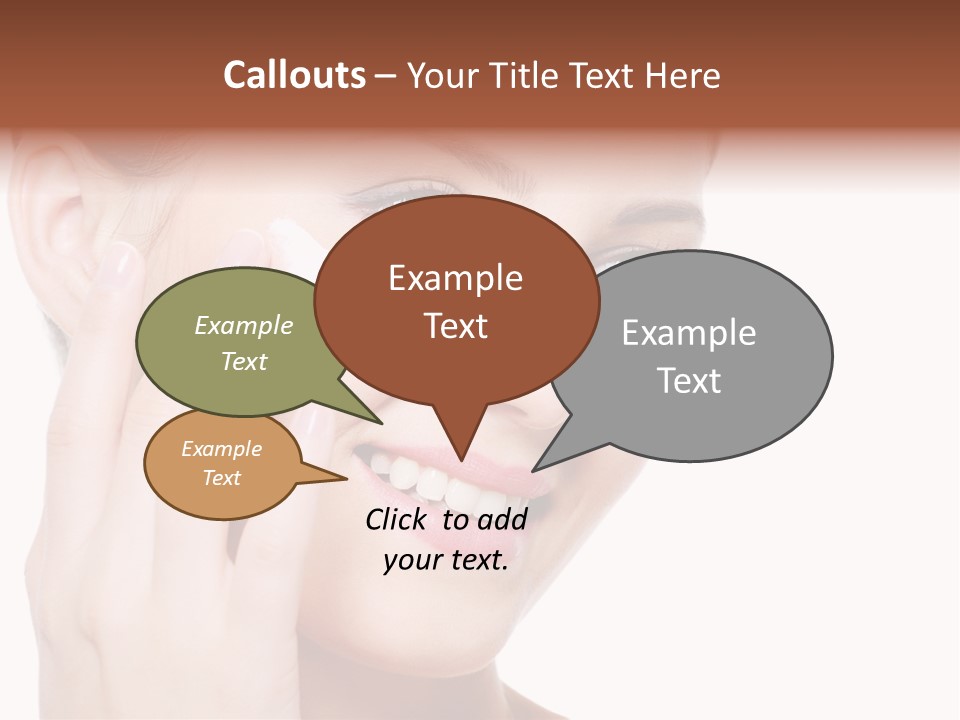 Adult Girl Smile PowerPoint Template