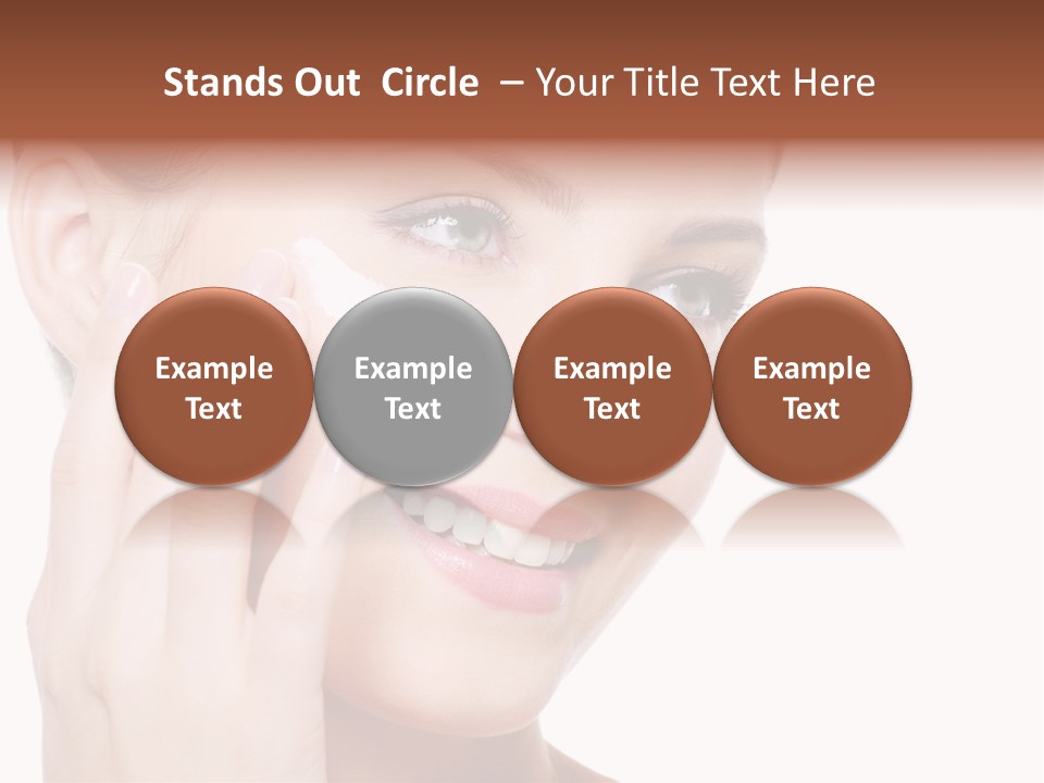 Adult Girl Smile PowerPoint Template