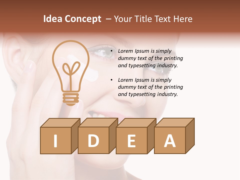 Adult Girl Smile PowerPoint Template