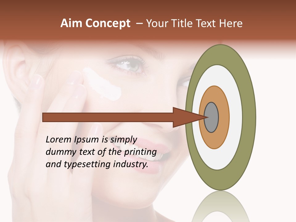 Adult Girl Smile PowerPoint Template