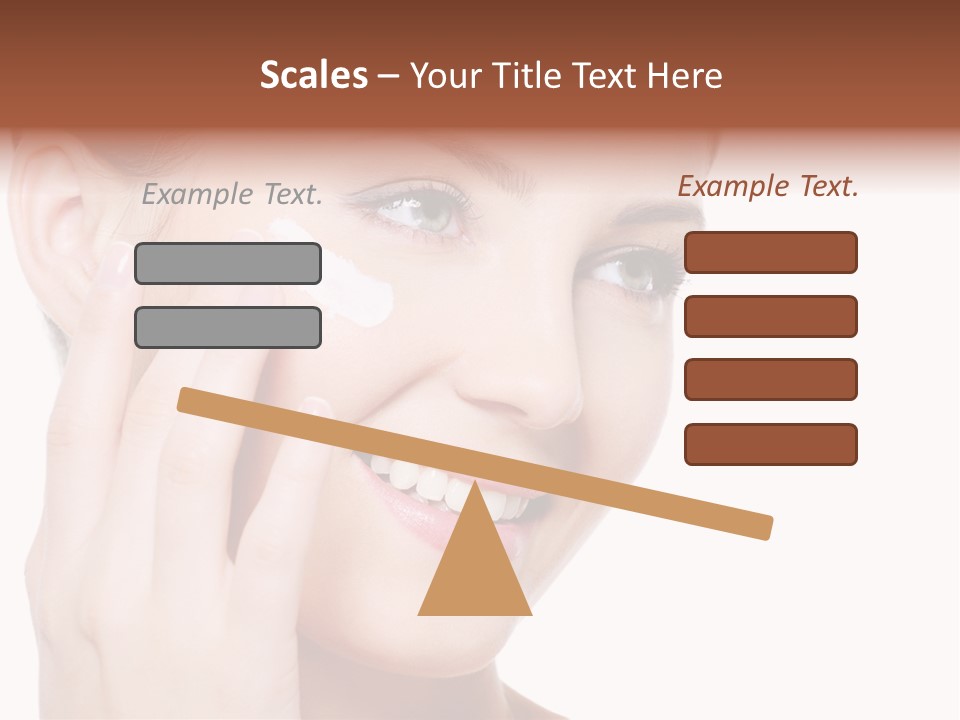 Adult Girl Smile PowerPoint Template