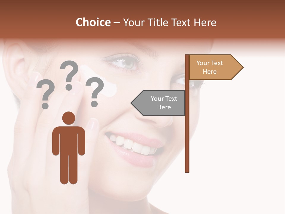 Adult Girl Smile PowerPoint Template