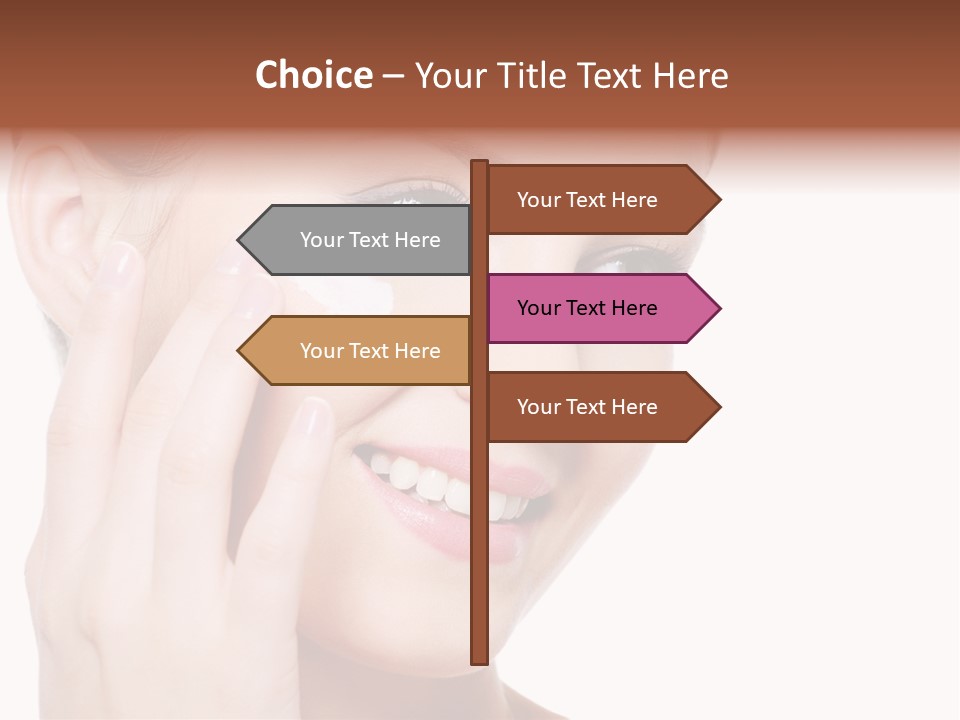 Adult Girl Smile PowerPoint Template