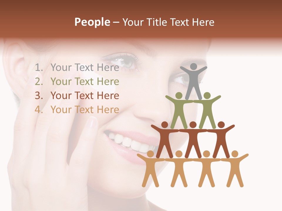 Adult Girl Smile PowerPoint Template