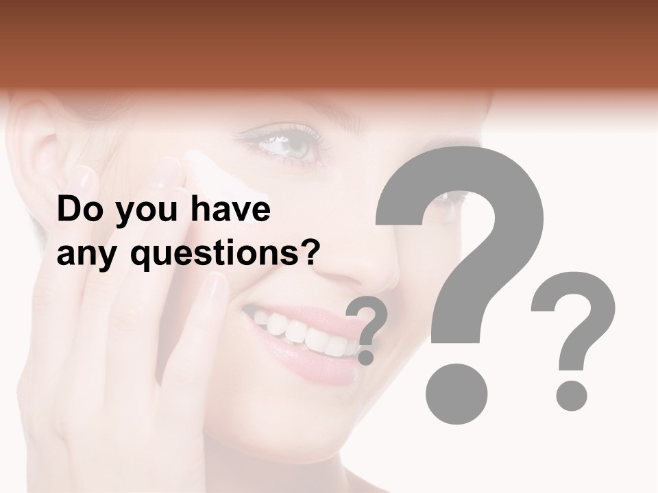 Adult Girl Smile PowerPoint Template