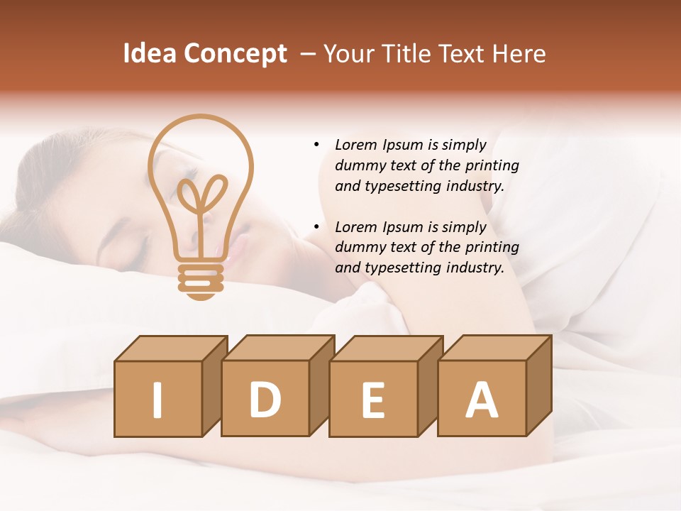 Bed Relaxation Sweet PowerPoint Template