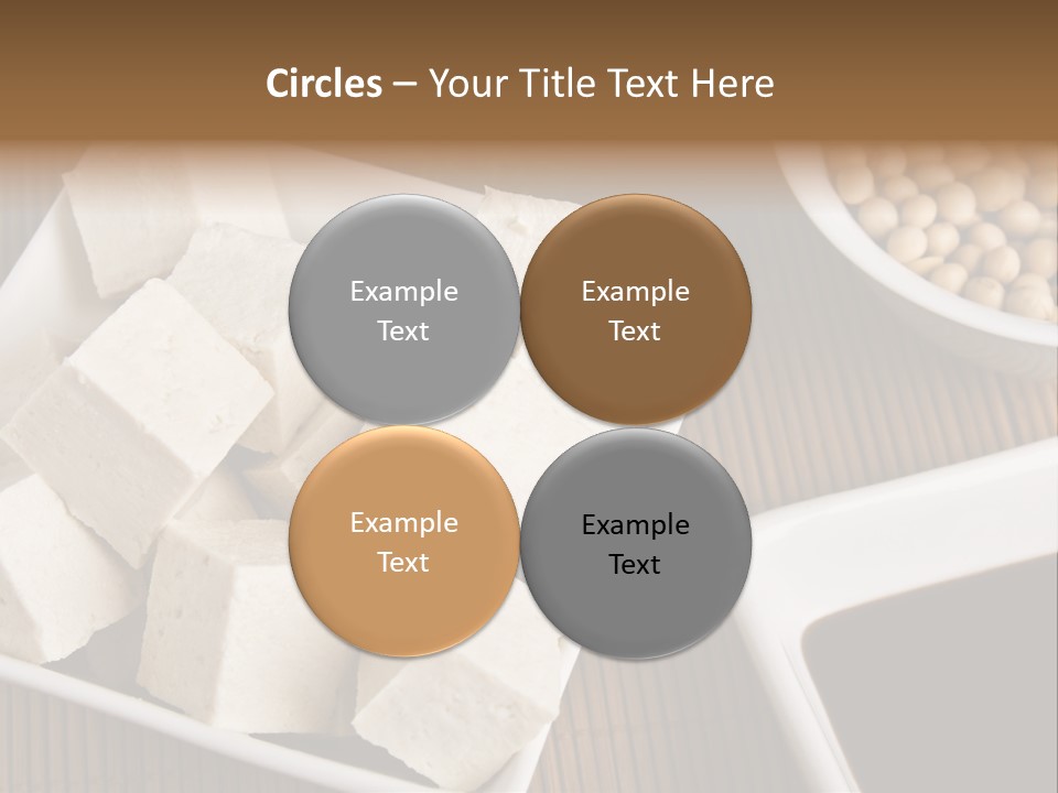 A Bowl Of Tofu Next To A Bowl Of Soy Beans PowerPoint Template