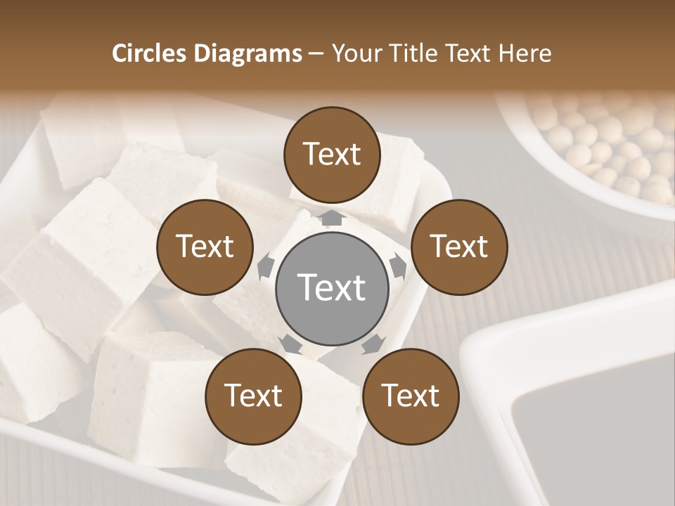 A Bowl Of Tofu Next To A Bowl Of Soy Beans PowerPoint Template