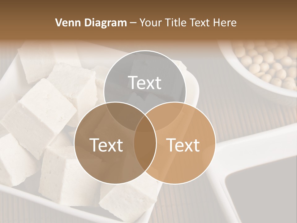 A Bowl Of Tofu Next To A Bowl Of Soy Beans PowerPoint Template