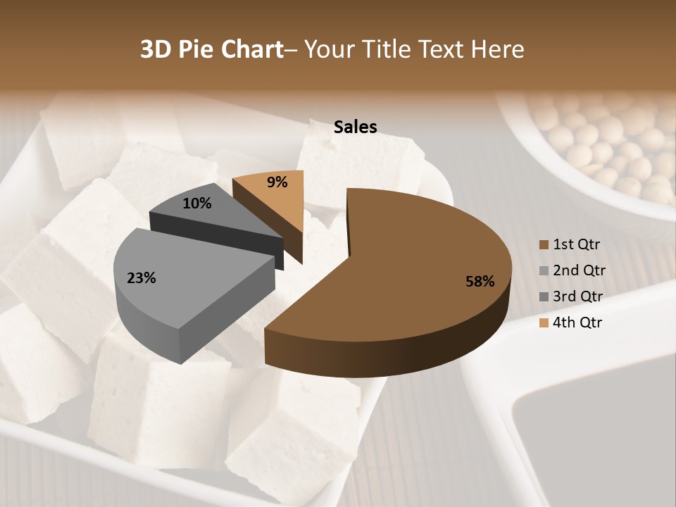 A Bowl Of Tofu Next To A Bowl Of Soy Beans PowerPoint Template