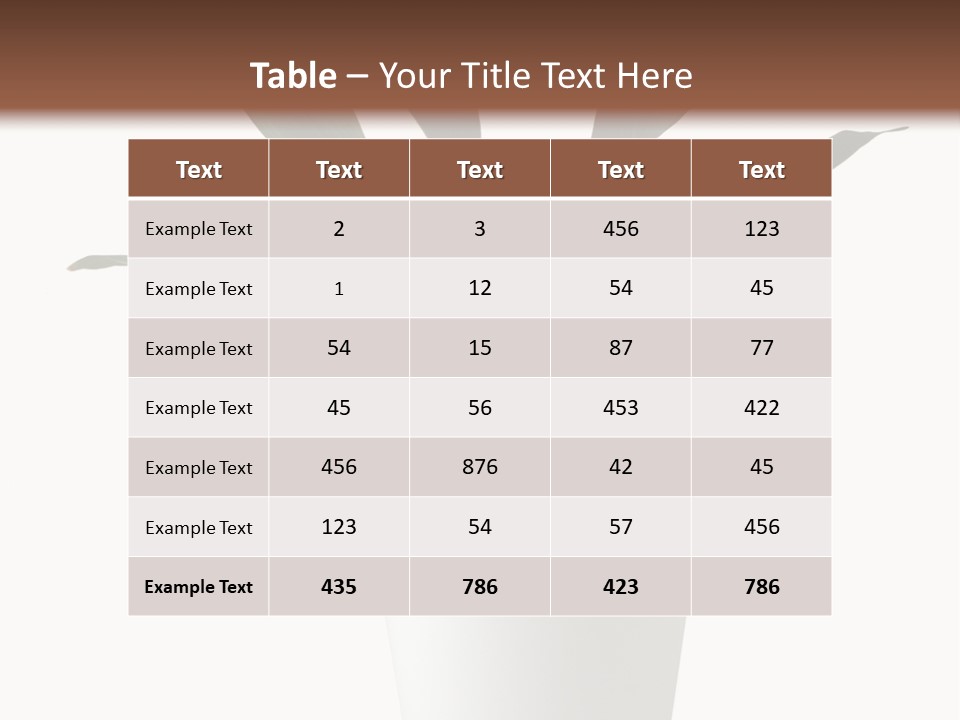 Aspidistra Elatior Aspidistra White PowerPoint Template