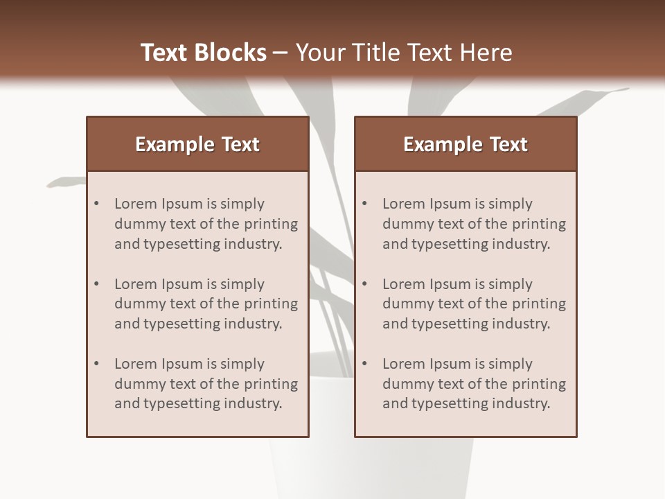 Aspidistra Elatior Aspidistra White PowerPoint Template
