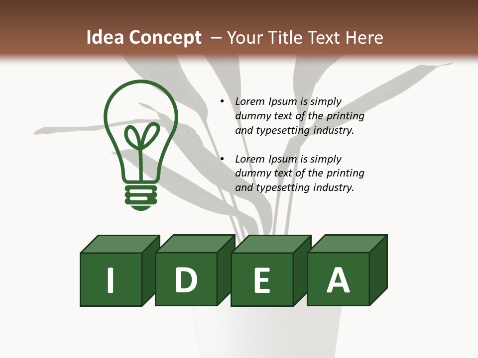 Aspidistra Elatior Aspidistra White PowerPoint Template