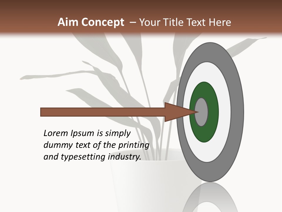 Aspidistra Elatior Aspidistra White PowerPoint Template