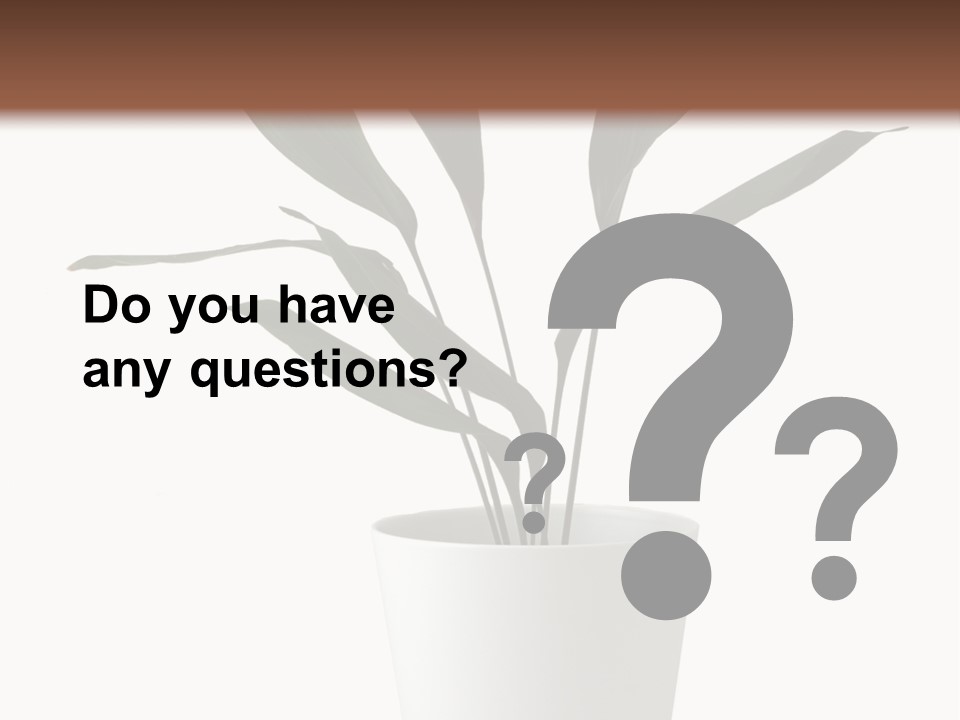 Aspidistra Elatior Aspidistra White PowerPoint Template