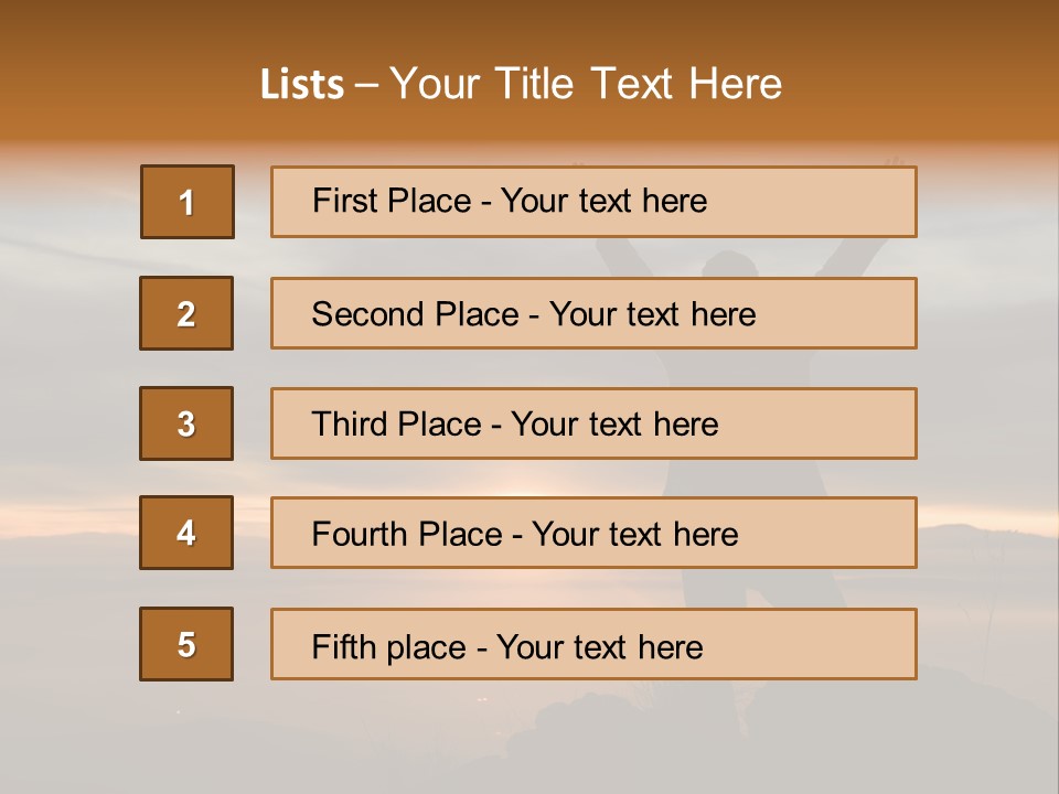 Tranquility Achievement Peace PowerPoint Template