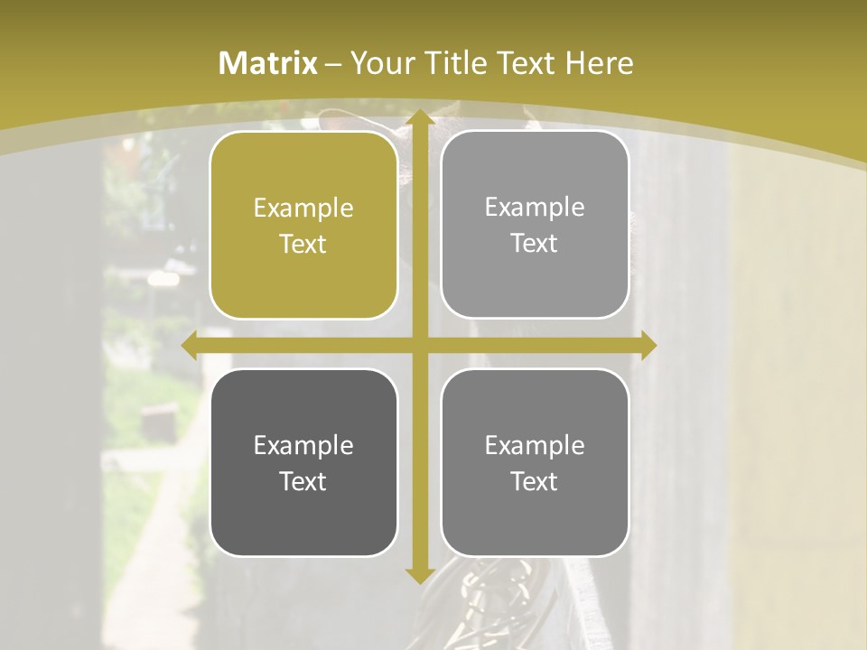 House Floral Cat PowerPoint Template