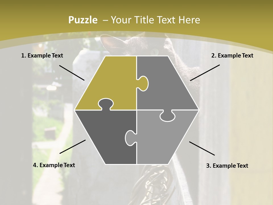 House Floral Cat PowerPoint Template