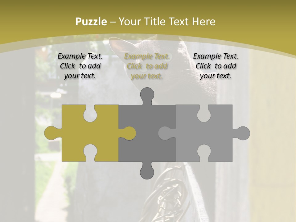 House Floral Cat PowerPoint Template