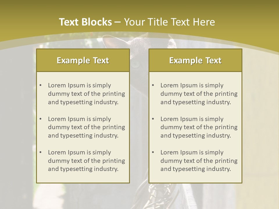 House Floral Cat PowerPoint Template