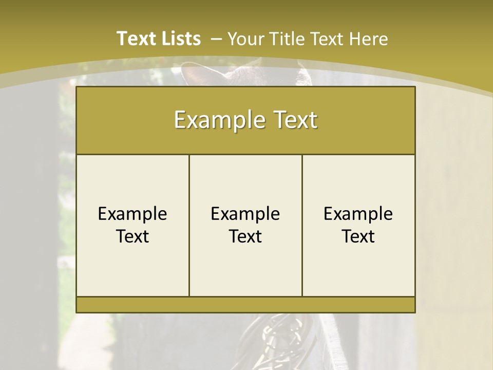 House Floral Cat PowerPoint Template