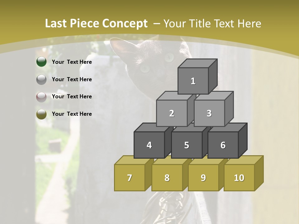 House Floral Cat PowerPoint Template