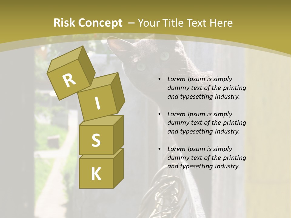 House Floral Cat PowerPoint Template