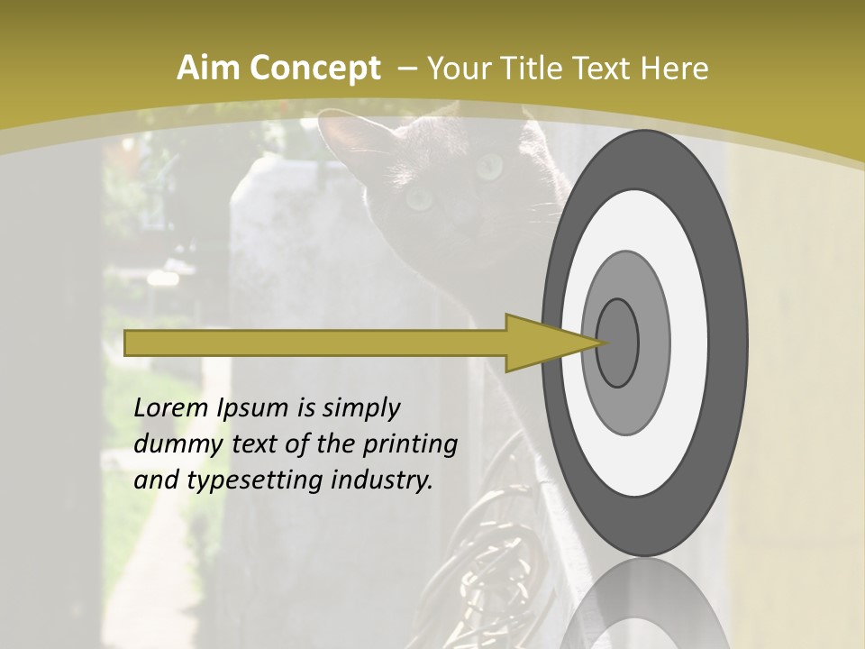 House Floral Cat PowerPoint Template