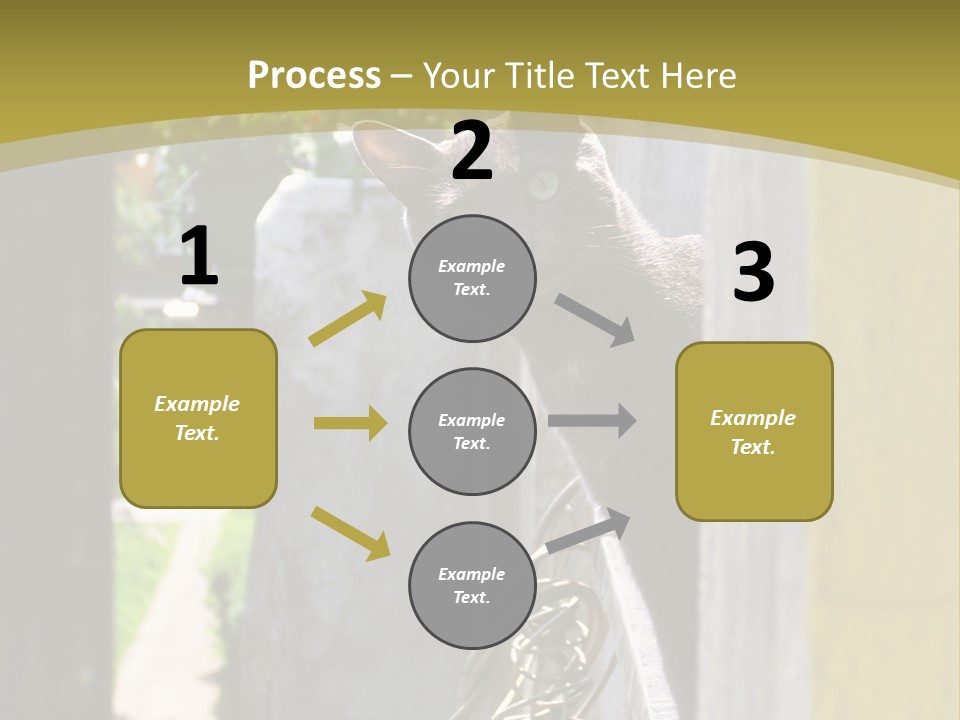 House Floral Cat PowerPoint Template