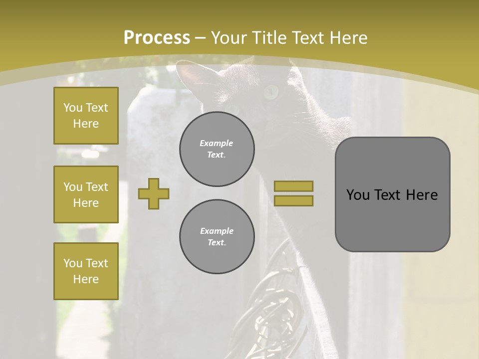 House Floral Cat PowerPoint Template