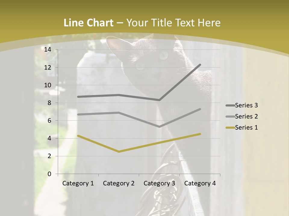 House Floral Cat PowerPoint Template