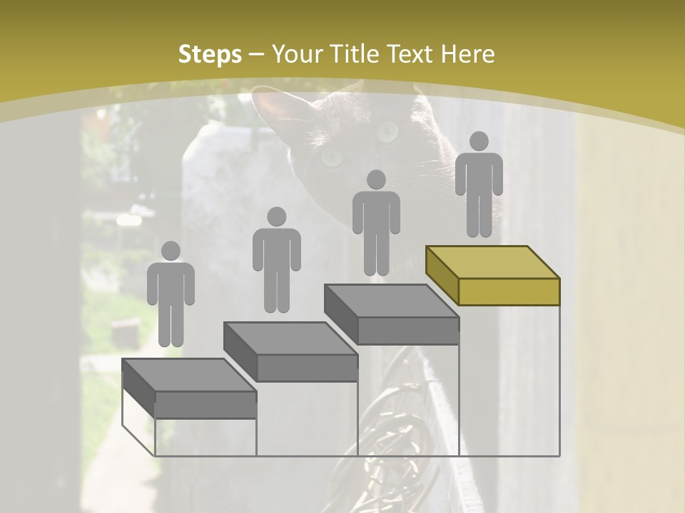 House Floral Cat PowerPoint Template