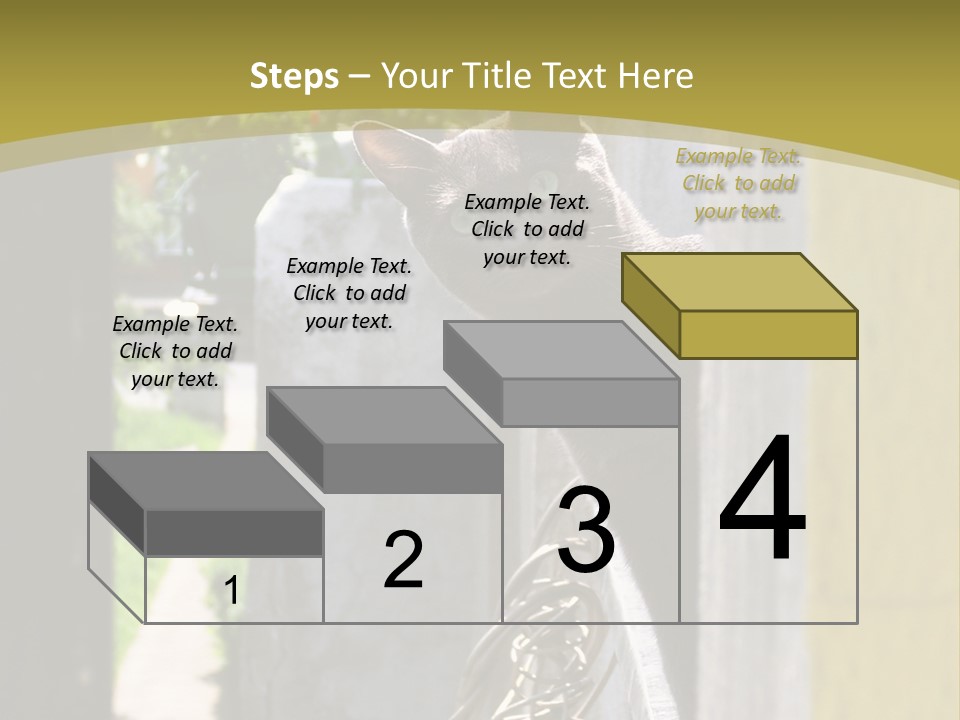 House Floral Cat PowerPoint Template