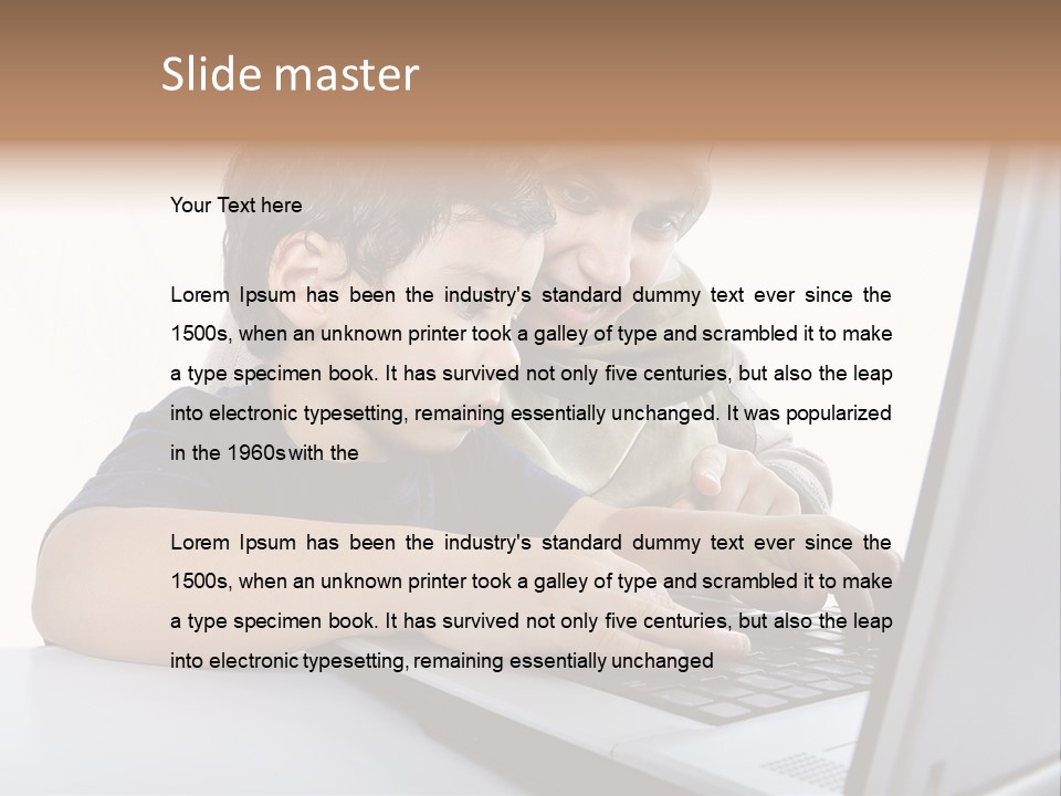 Internet Portrait School PowerPoint Template