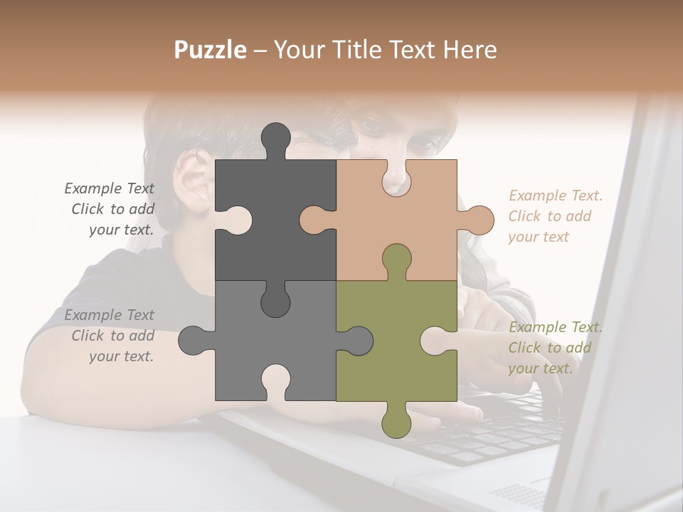 Internet Portrait School PowerPoint Template