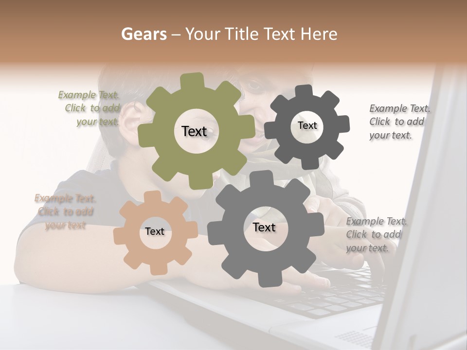 Internet Portrait School PowerPoint Template