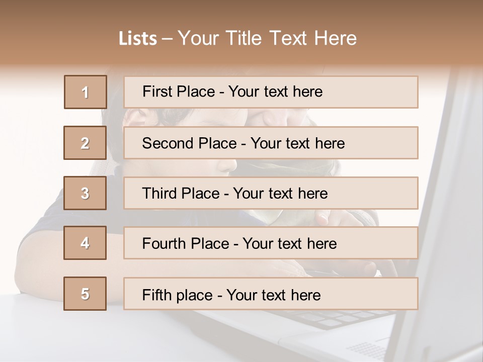 Internet Portrait School PowerPoint Template