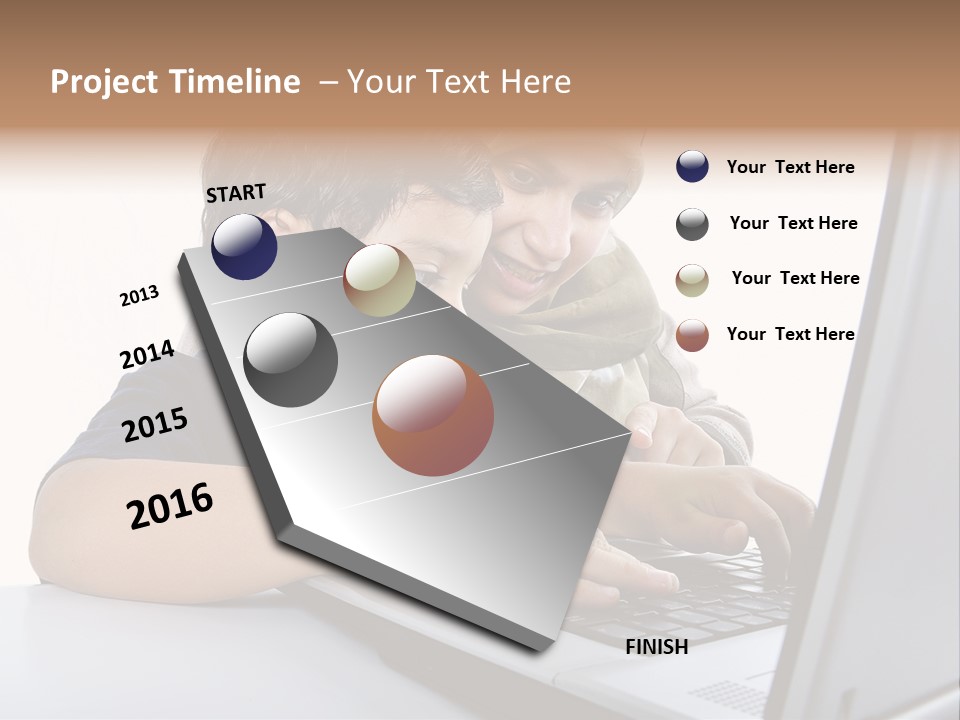 Internet Portrait School PowerPoint Template
