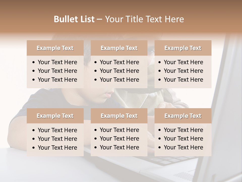 Internet Portrait School PowerPoint Template