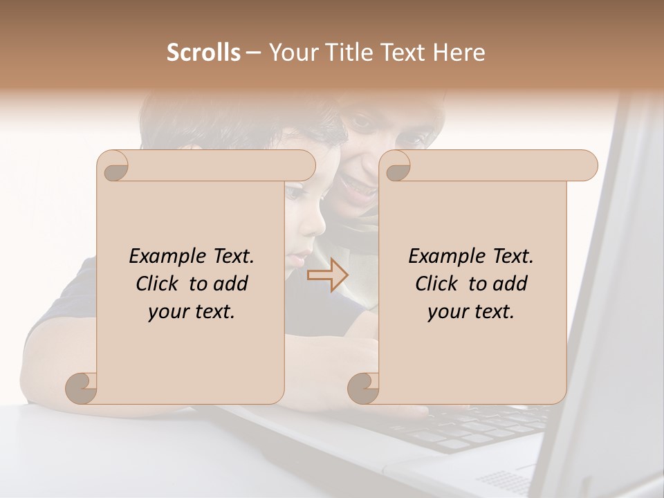 Internet Portrait School PowerPoint Template