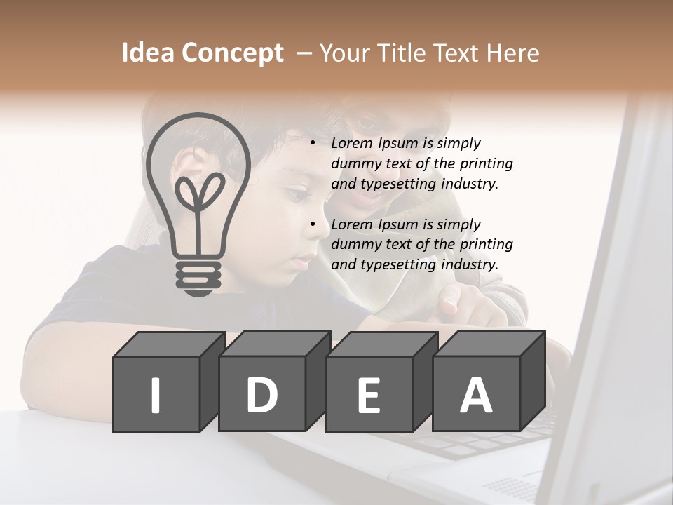 Internet Portrait School PowerPoint Template