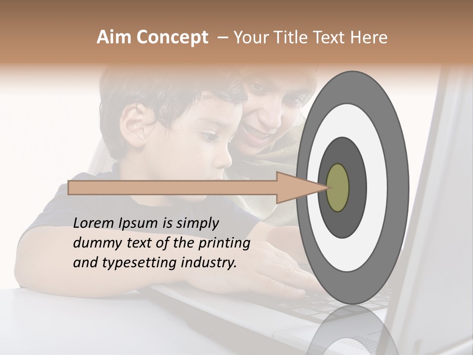 Internet Portrait School PowerPoint Template