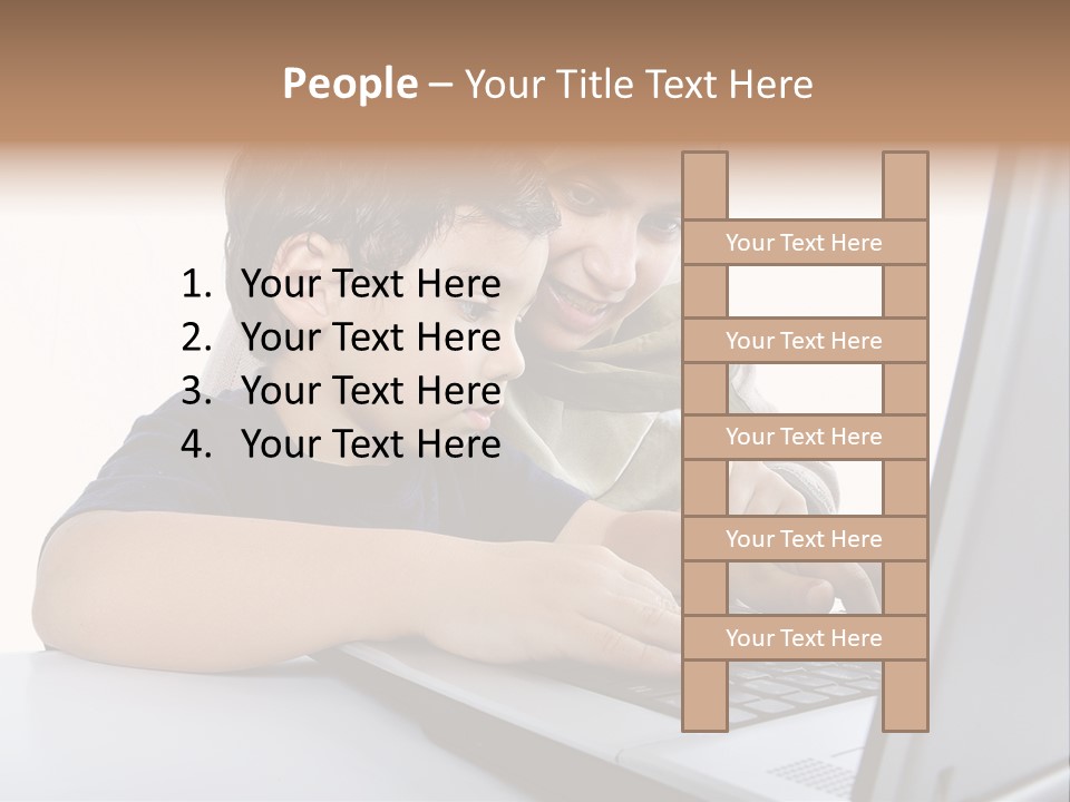 Internet Portrait School PowerPoint Template