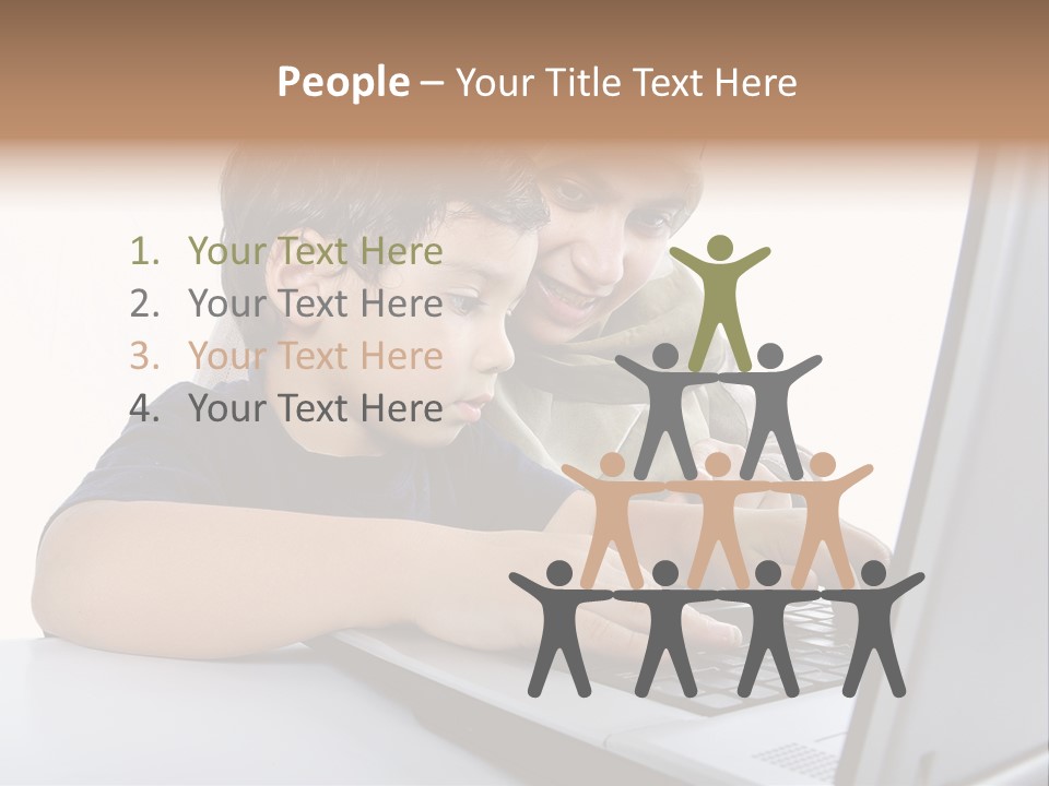 Internet Portrait School PowerPoint Template