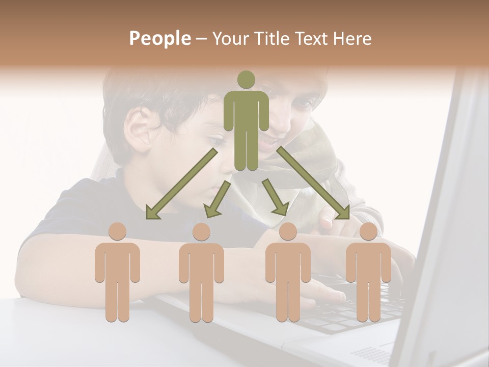 Internet Portrait School PowerPoint Template