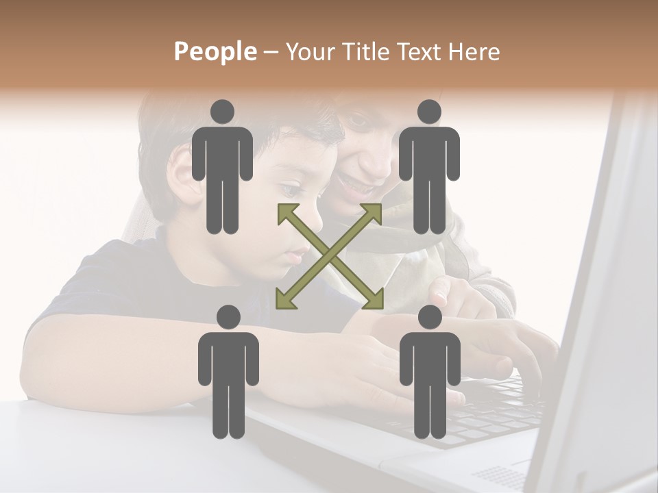 Internet Portrait School PowerPoint Template