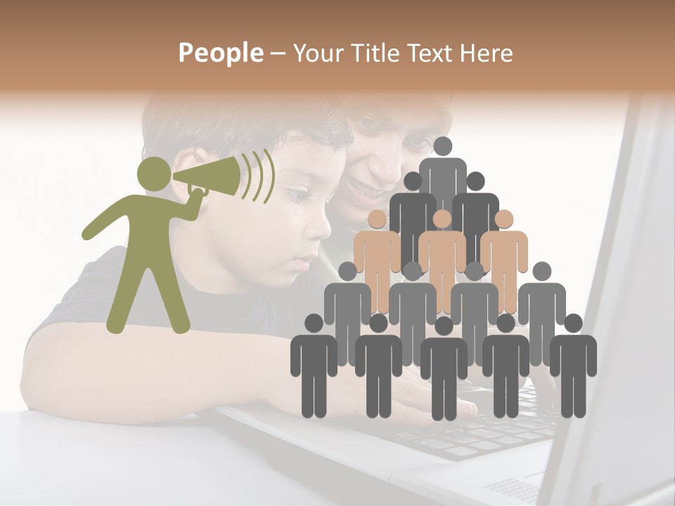 Internet Portrait School PowerPoint Template