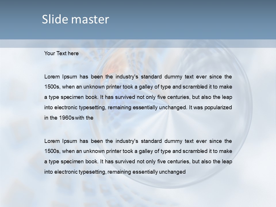 Moisture Water Blue PowerPoint Template