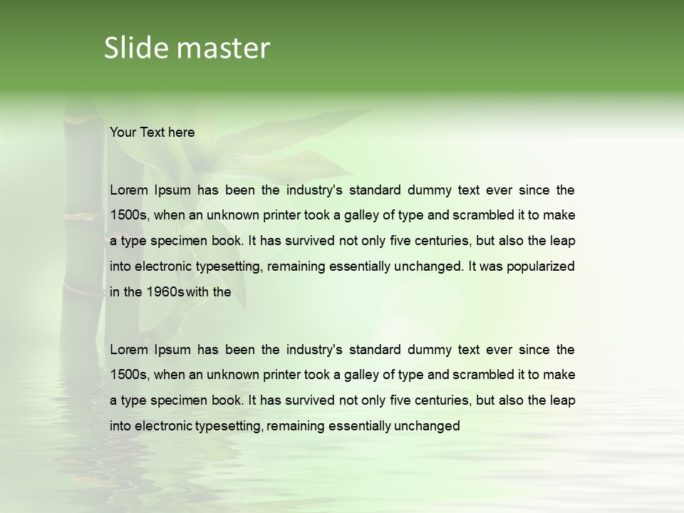 Shoots Branch Pattern PowerPoint Template