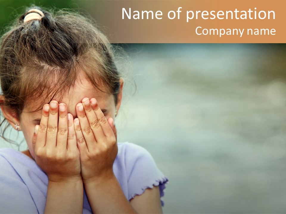 Portrait Kid Nervous PowerPoint Template